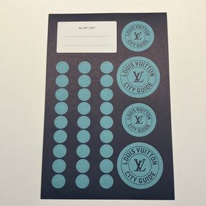 Louis Vuitton City Guide Stickers - Blue